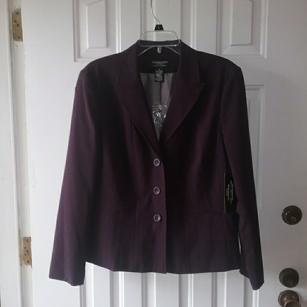 Worthington Works Blazer plum sz 14